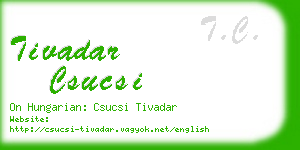 tivadar csucsi business card